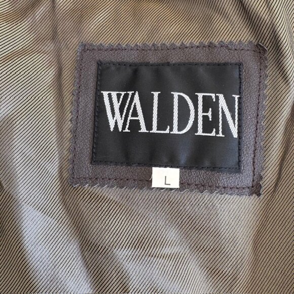 Vintage Walden Mens Brown Leather Bomber Jacket Excellent Cond Size Large - Picture 9 of 13